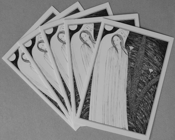 Come Lovely and Soothing Death - set of 5 cards, A6